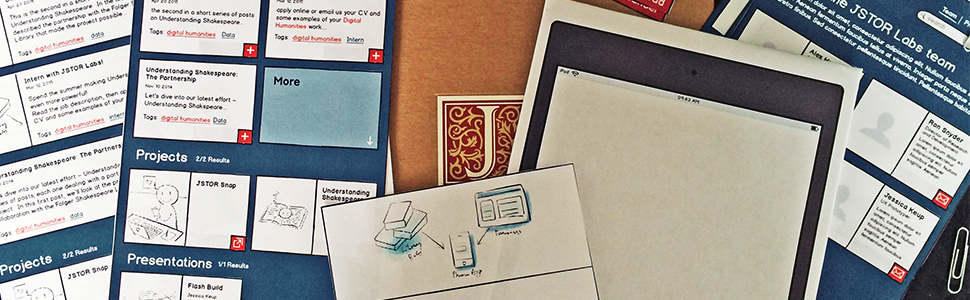 Papers and JSTOR logo on pin board