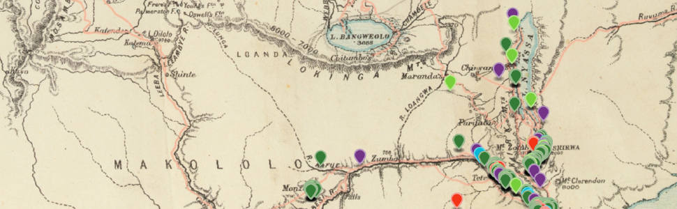 Map with tagged locations