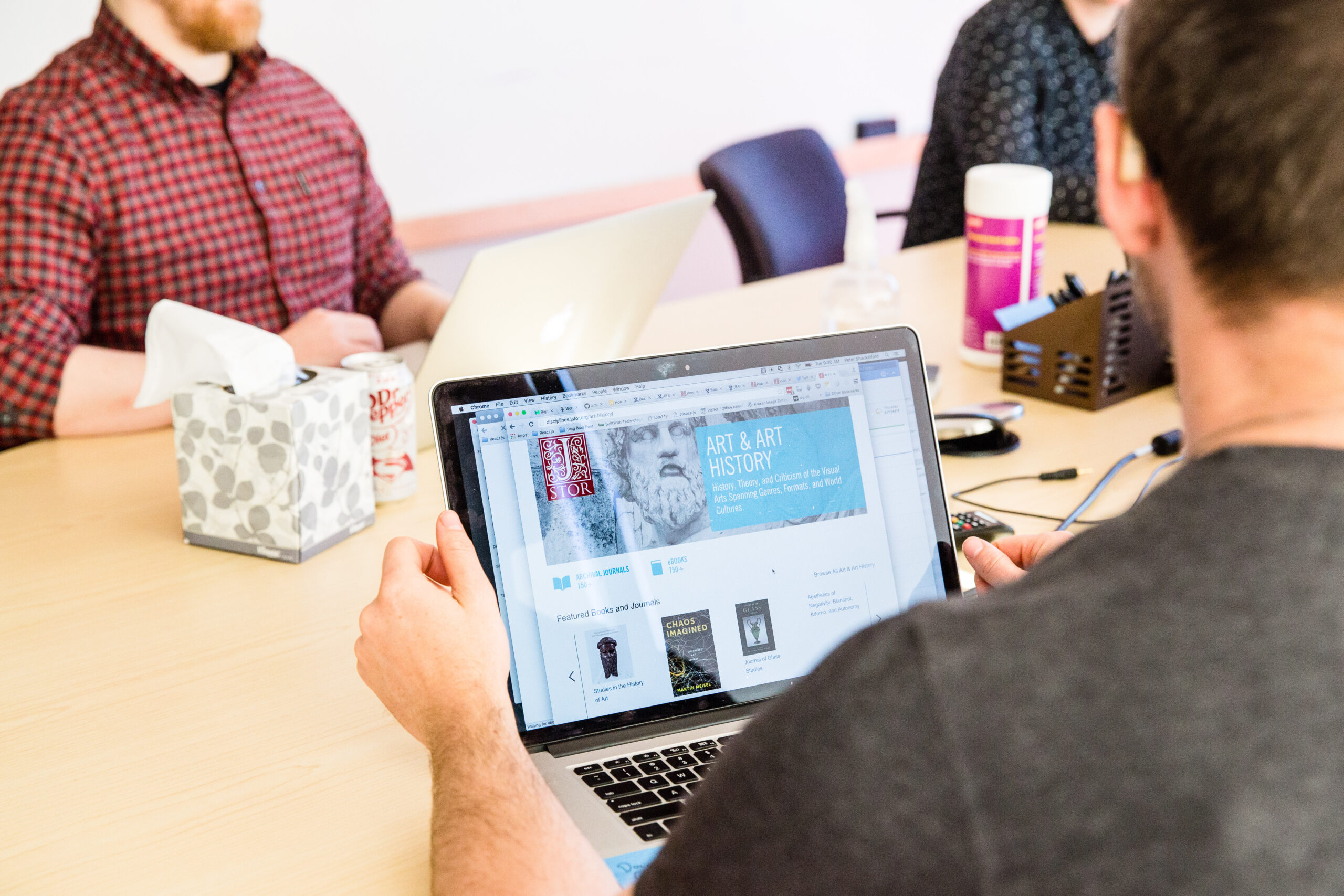 Man looking at laptop