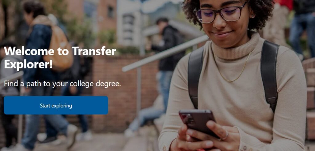 Screenshot of Transfer Explorer homepage